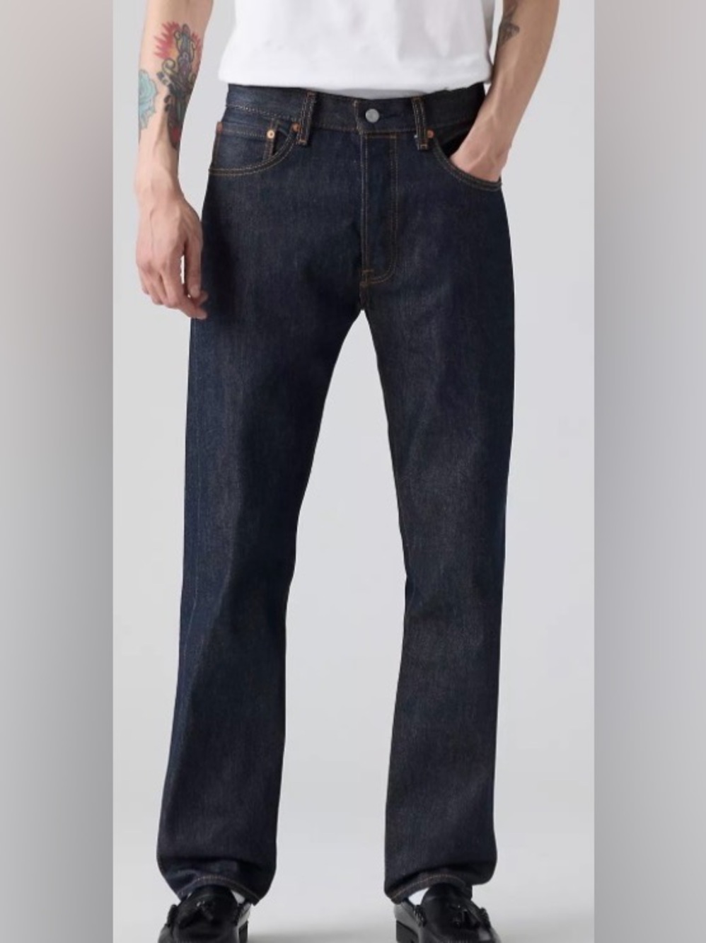 Levi’s 501 Shrink-to-Fit Raw Indigo Jeans W34 L32 NWOT Unwashed